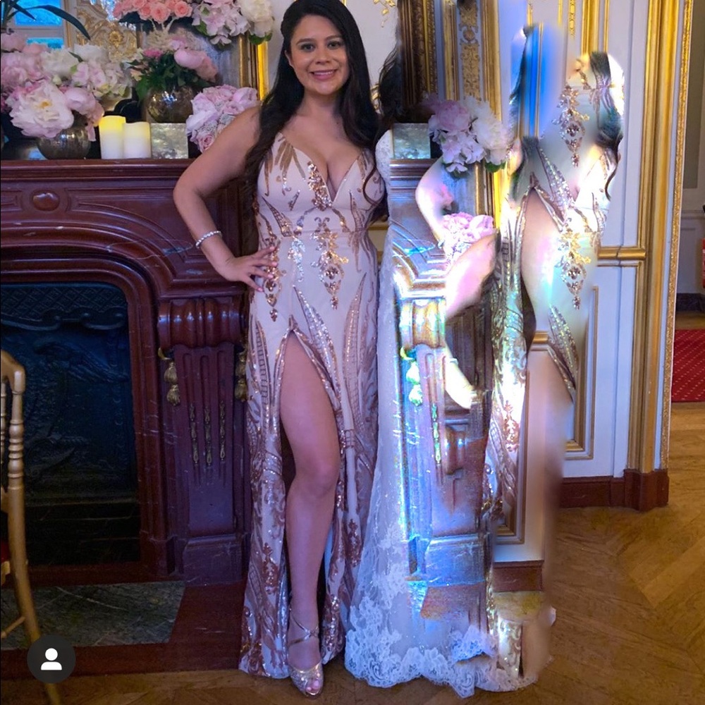 Windsor sparkle Rose Gold Dress